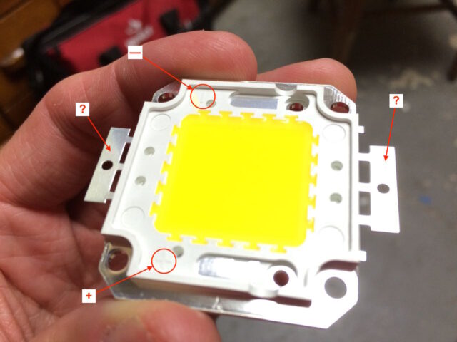 100W LED Up Close-What is the Polarity