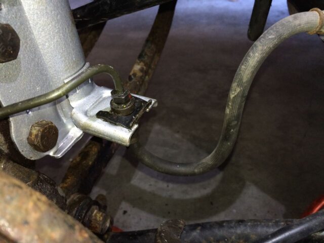 Brake Line Spring Clip Reinstalled