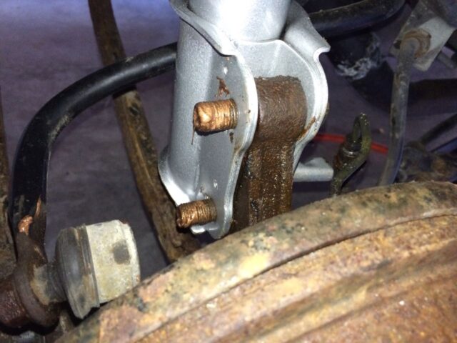 Lower bolts reinstalled with anti-seize
