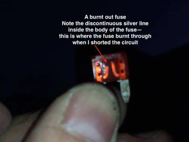 Blown Mini Fuse