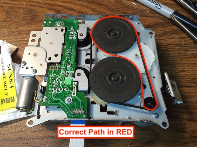 Corrected Belt Path - Toyota Sienna Cassette Player