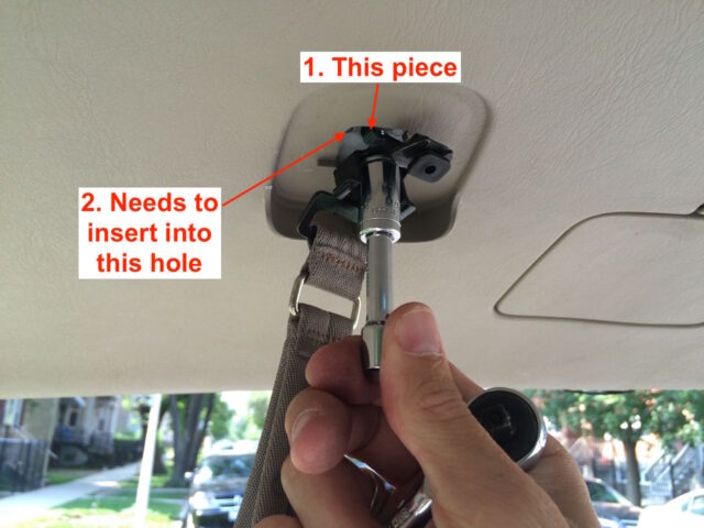 2004-2010 Toyota Sienna Liftgate Tail Light Bulb Replacement-Bolting Pull Strap Back in Place