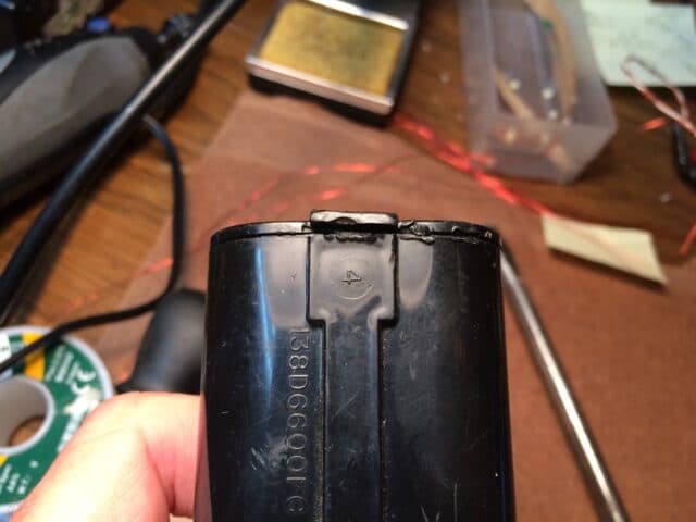 Seam on end of Makita 9.6V NiCad Battery