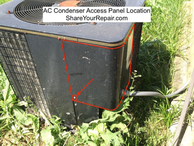 AC Condenser Access Panel Location