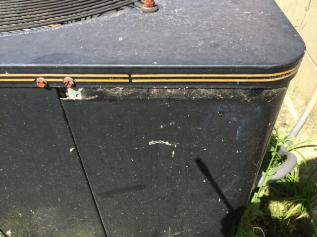 Access panel slid down, ready to remove