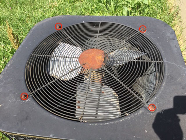 AC Condenser Grill Nut Locations