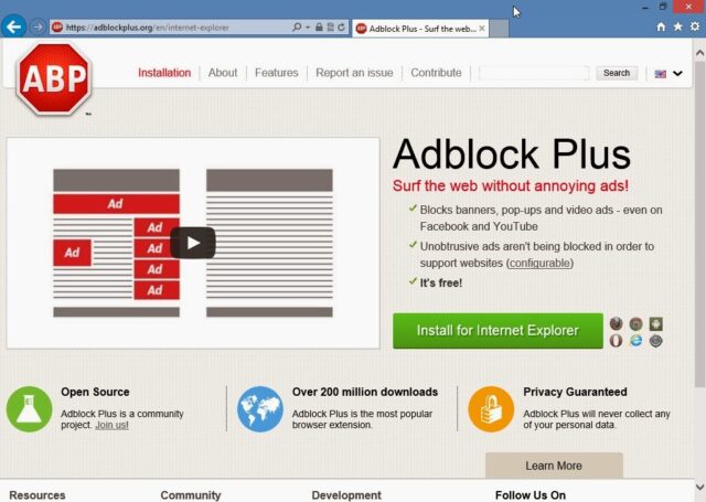 adblock one website