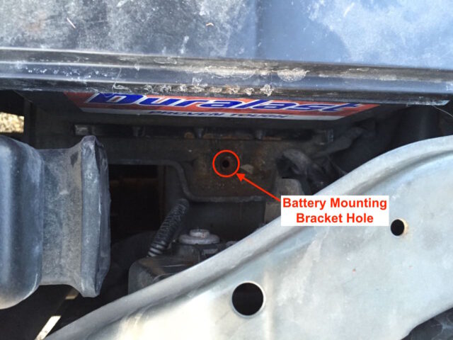 Reinstall the battery mounting bracket