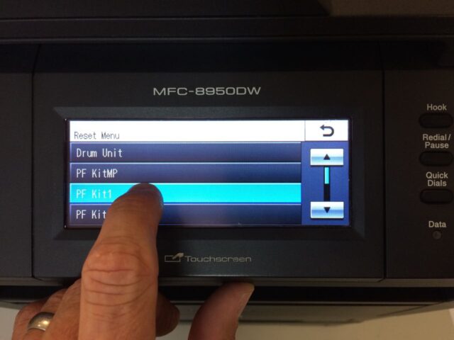 Brother MFC-8950 Reset Menu-Tap PF Kit1