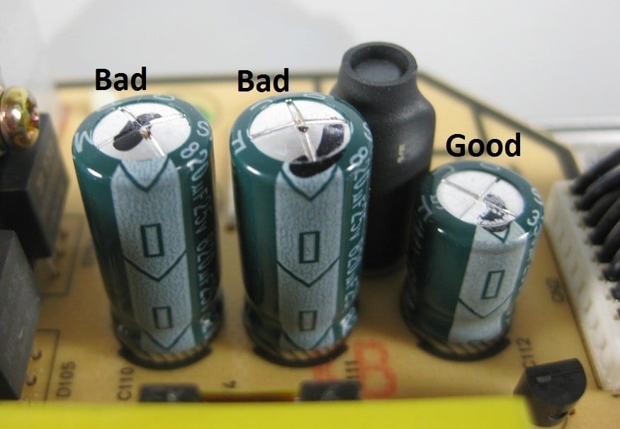Comparison Between Good and Bad Electrolytic Capacitor
