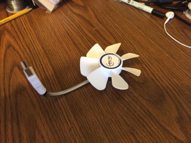 Fan bent for use on the Apple Base Station