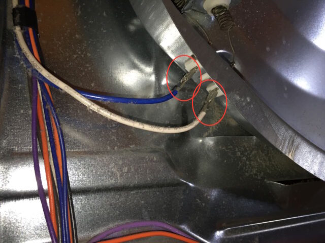 Lower Left Heating Element Connectors