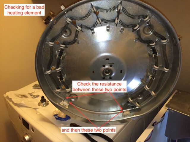 Checking for a bad heating element