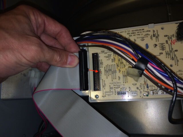 Reconnecting Control Panel Ribbon Cable