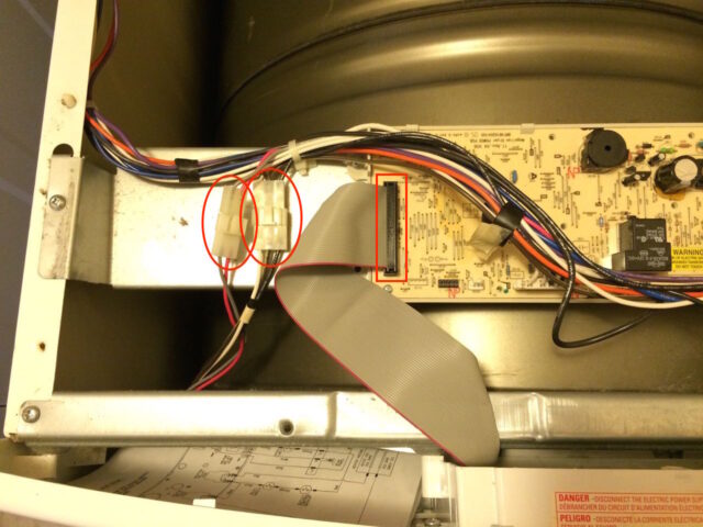 Dryer Wiring Connector Locations