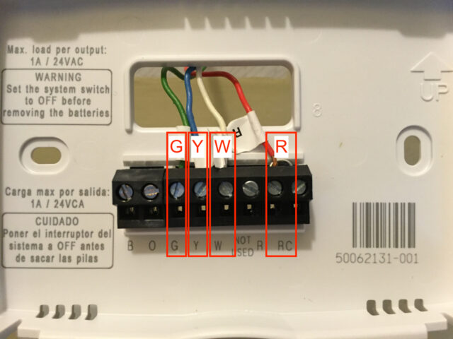 Thermostat Wires Connected