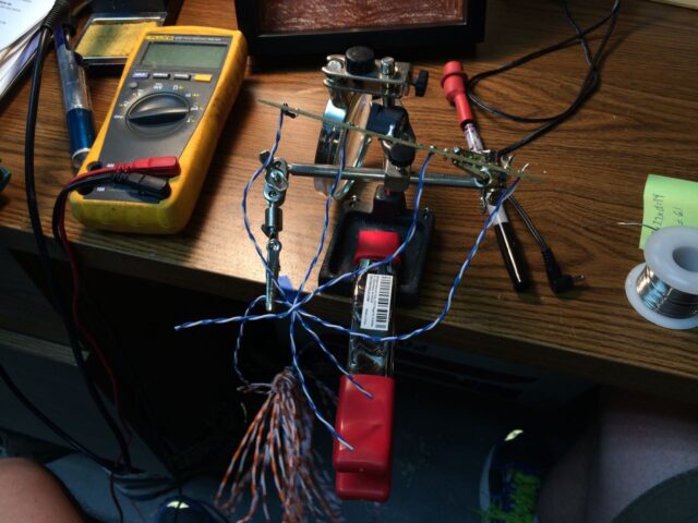 4 Sets of Wires Soldered in Place