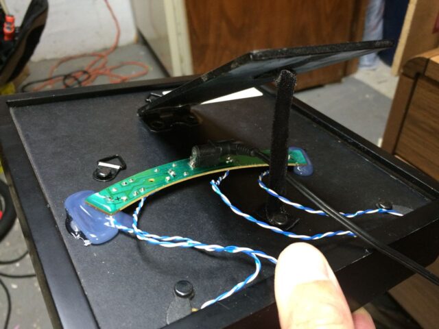 Circuit Board Hot Glued On Back