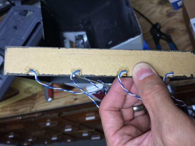 LED Wires Glued in Place