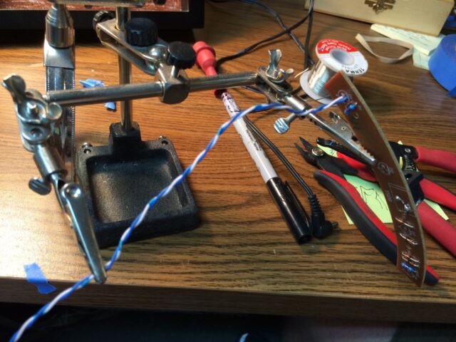 Soldering Wires to Extend the LEDs