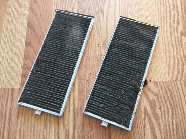 Two very dirty air filters