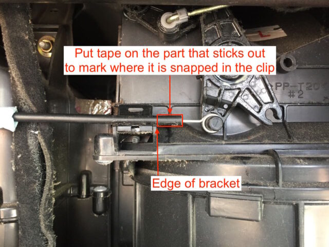 How to make it easier to reinstall the cable by marking its location with tape before you remove it