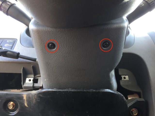 Steering Column Collar Screw Locations