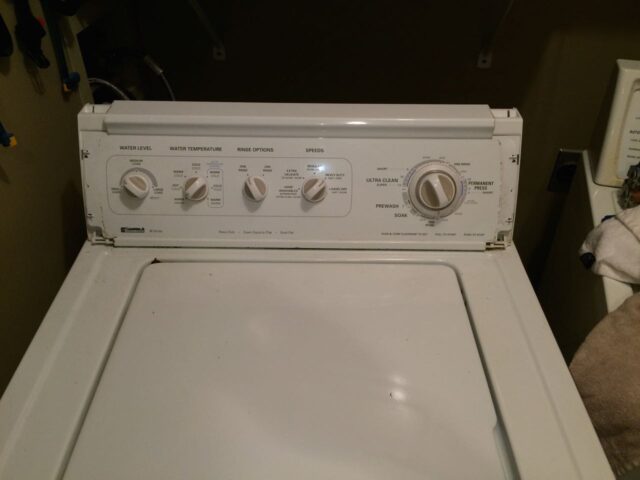 Kenmore 90 Series Washer Fills Slowly-Control Panel Back in Place
