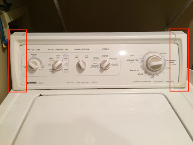 Kenmore 90 Series Washer Fills Slowly-Control Panel Bezel Pieces