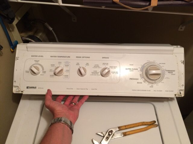 Kenmore 90 Series Washer Fills Slowly-Flipping Control Panel Step 2