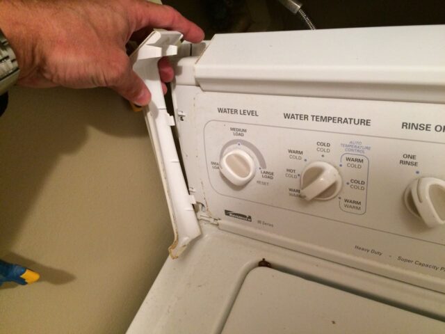 Kenmore 90 Series Washer Fills Slowly-Left Bezel End Removed