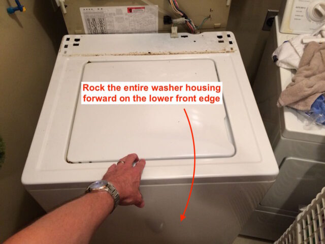 Kenmore 90 Series Washer Fills Slowly-Removing the Washer Housing Step 1