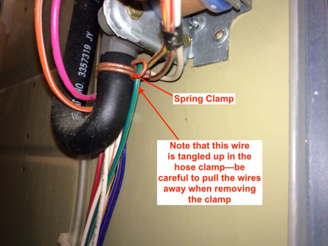 Kenmore 90 Series Washer Fills Slowly-Water Outlet Hose Clamp Location