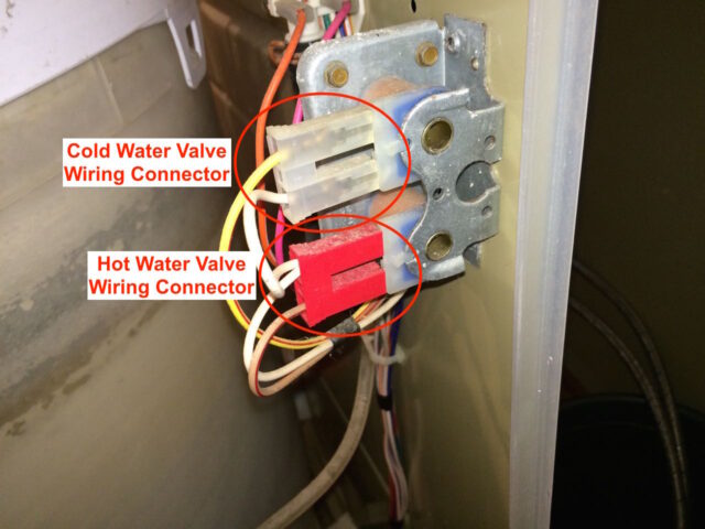 Kenmore 90 Series Washer Fills Slowly-Water Valve Hot and Cold Electrical Connector Location