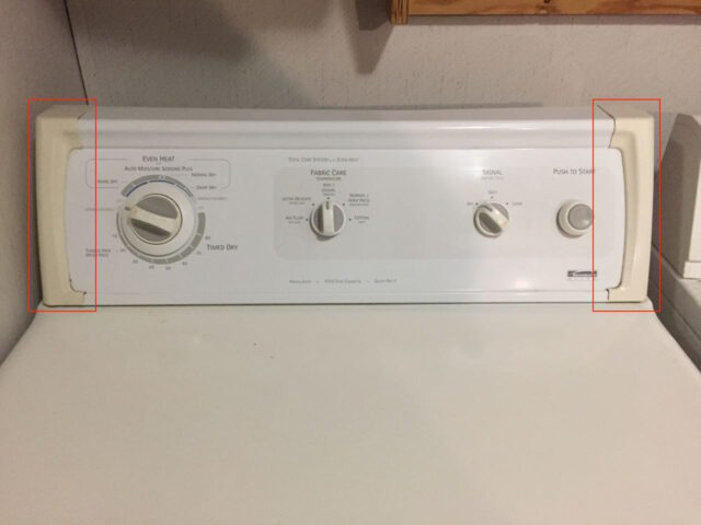 Kenmore Elite Control Bezel Location