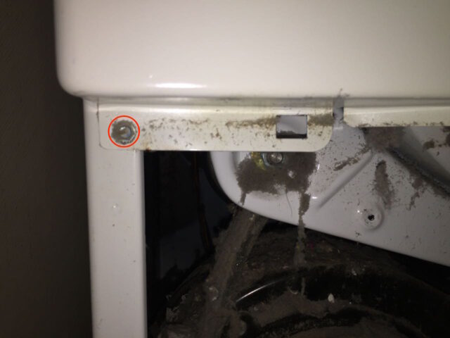 Kenmore Elite Dryer Door Assembly Lower Left Screw