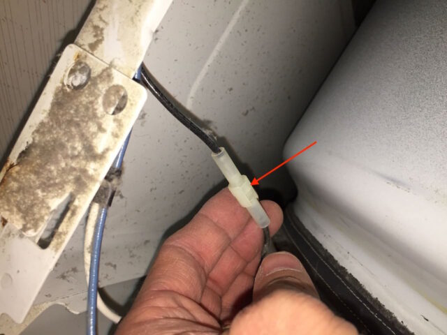 Kenmore Elite Dryer Door Lamp Connector Reinstalled