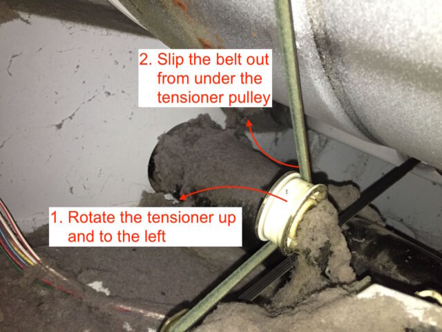 Kenmore Elite Dryer Drum Belt Tensioner Disconnecting