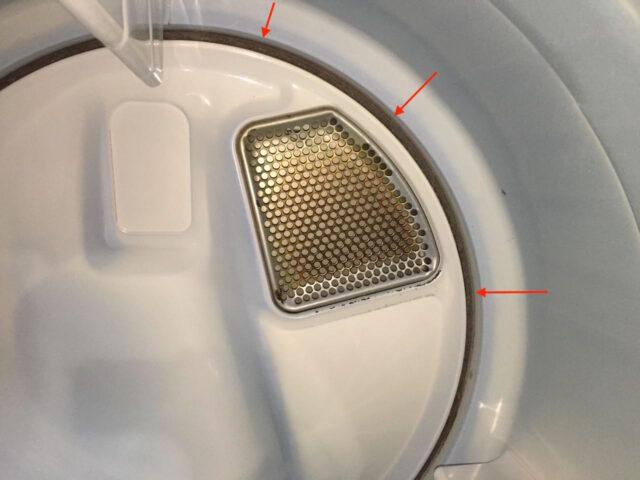 Kenmore Elite Dryer Drum Reinstalled-Back Edge View Inside