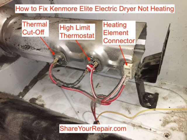 Kenmore Elite Dryer Heater Assembly Components