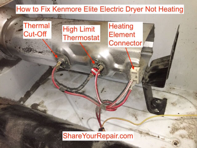 Kenmore Dryer Heating Element For Elite HE3 90 Series - 601-800W, Electric, Silver