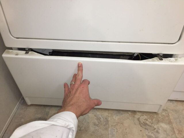 Kenmore Elite Dryer Latching Lower Panel in Place