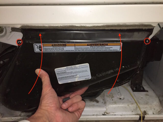 Kenmore Elite Dryer Lint Duct Reinstallation Screw Locations