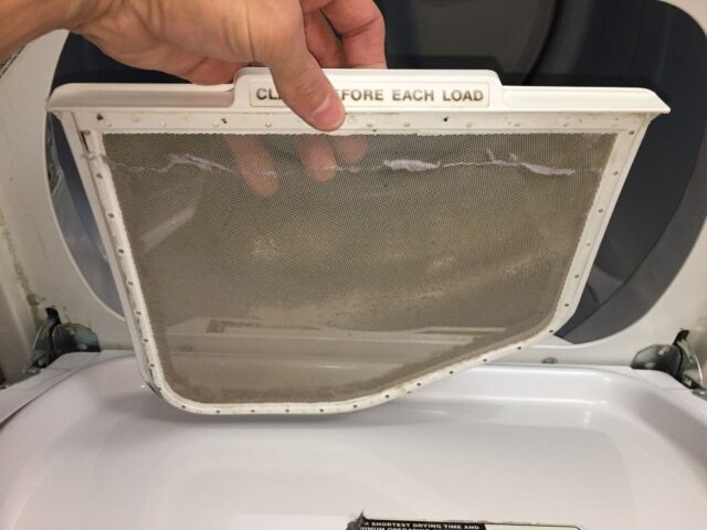 Kenmore Elite Dryer Lint Screen Removed