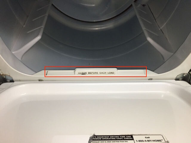 Kenmore Elite Dryer Lint Trap Reinstalled