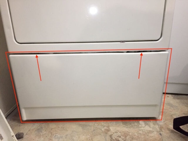 Kenmore Elite Dryer Lower Front Panel Spring Clip Locations