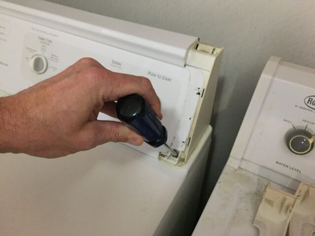 Kenmore Elite Dryer Removing Control Panel Screw