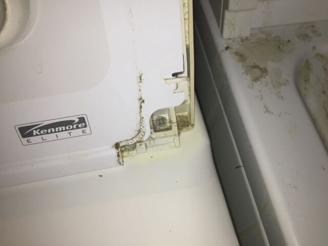 Kenmore Elite Dryer Right Control Panel Screw Reinstalled