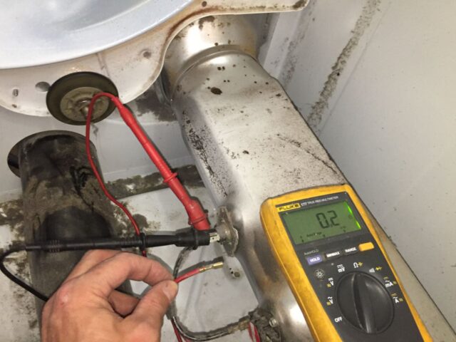 Testing the high limit thermal switch with a multimeter