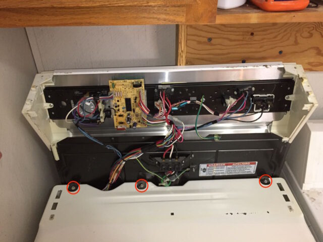 Kenmore Elite Dryer Top Panel Screws Reinstalled